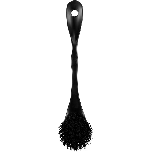 ColorCore Dish Brush, Medium Bristles, 7-1/4" Long, Black - Food Hygiene Brush - JM169