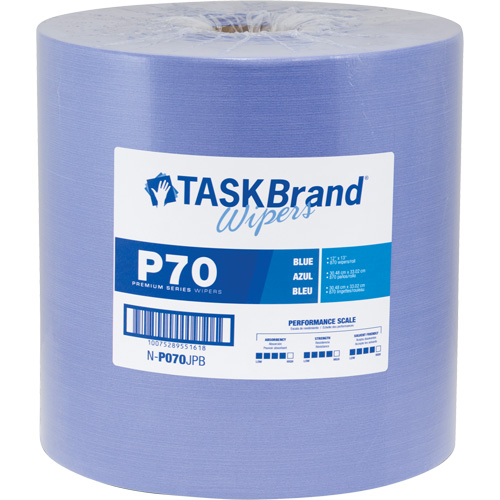 TaskBrand® P70 Premium Series Wipers, Heavy-Duty, 13" L x 12" W