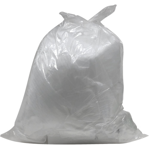 Industrial Garbage Bags, Utility, 20" W x 22" L, 0.64 mils, Clear, Open Top - Industrial Garbage Bags - JM687