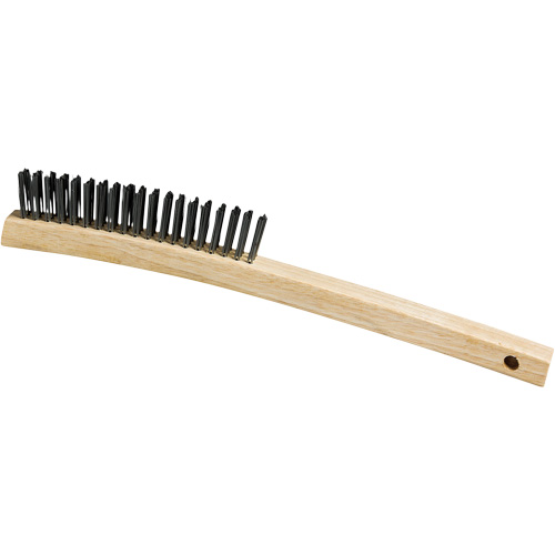 Scratch Brush, Steel, 3 x 19 Wire Rows, 13-3/4" Long