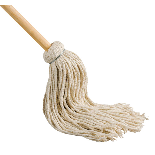 Yacht Mop with Handle, Cotton, 8 oz., Cut Style