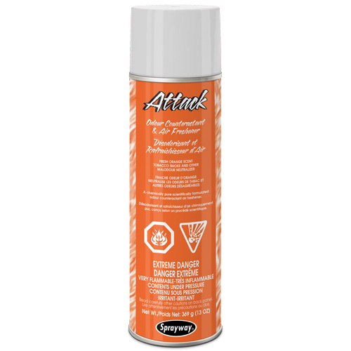 Air Freshener, Attack Orange, Aerosol Can