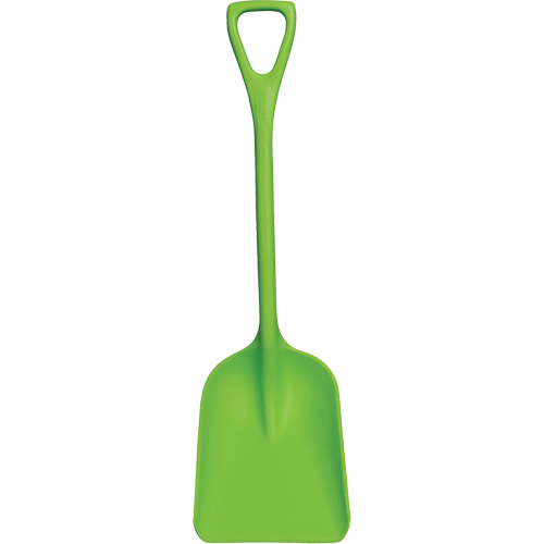 One-Piece Shovel, 10" x 14" Blade, 38" Length, Plastic, Lime - Food Hygiene Shovel - JN810