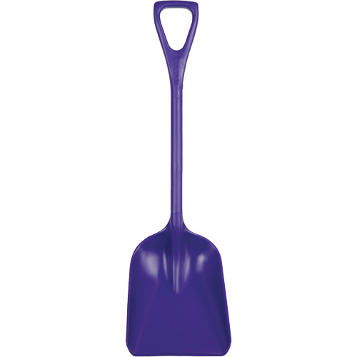 One-Piece Shovel, 10" x 14" Blade, 38" Length, Plastic, Purple - Food Hygiene Shovel - JN811