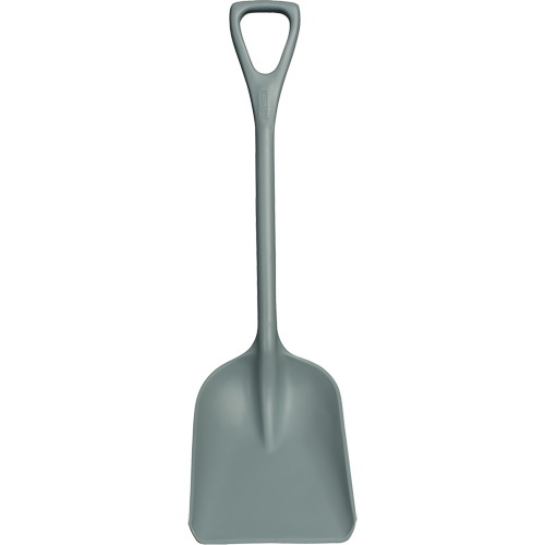 One-Piece Shovel, 10" x 14" Blade, 38" Length, Plastic, Grey - Food Hygiene Shovel - JN812