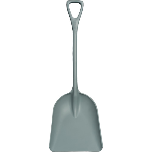 One-Piece Shovel, 14" x 17" Blade, 42-1/2" Length, Plastic, Grey - Food Hygiene Shovel - JN824