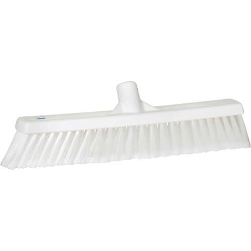 Fine Particle Push Broom, Fine/Split Bristles, 16-1/4", Polypropylene, White