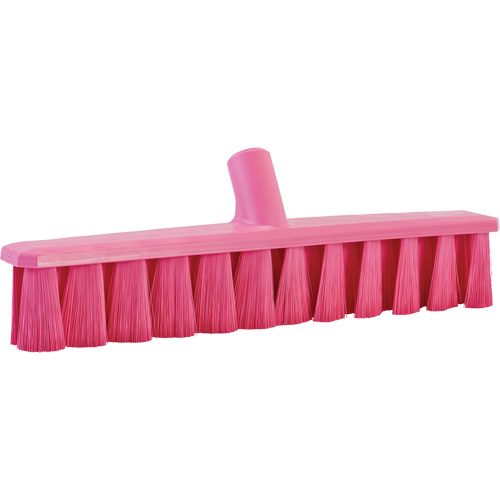 UST Soft Push Broom, Fine Bristles, 15-1/4", Polyester, Pink