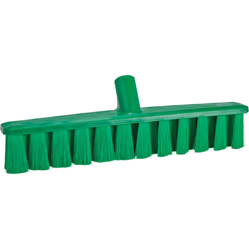 UST Soft Push Broom, Fine Bristles, 15-1/4", Polyester, Green