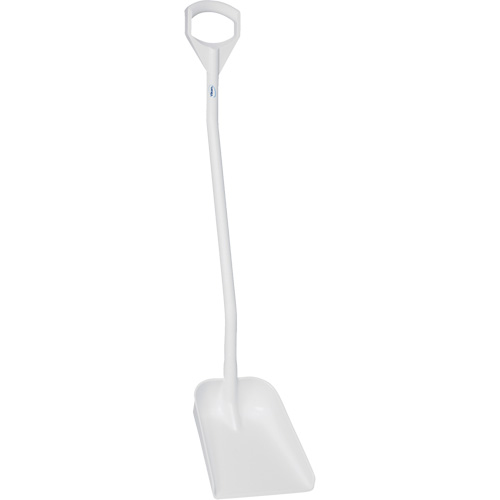 Ergonomic Small Blade Shovel, 50" Length, Plastic, White