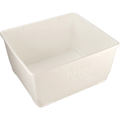 Aero-Tote Tub with Drain Plug, Plastic, White