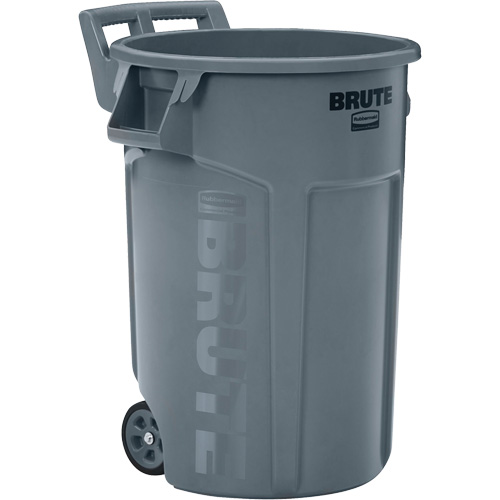 Brute® Vented Wheeled Container, Plastic, 44 US gal.
