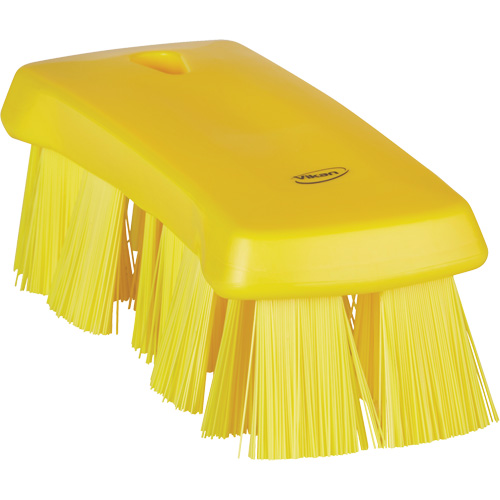 UST Hand Brush, Stiff Bristles, 6-9/10" Long, Yellow