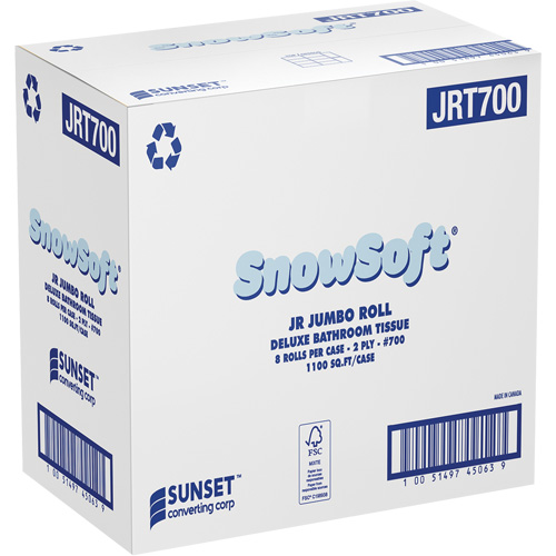 Snowsoft™ Deluxe Bathroom Tissue, Jumbo Roll, 2 Ply, White