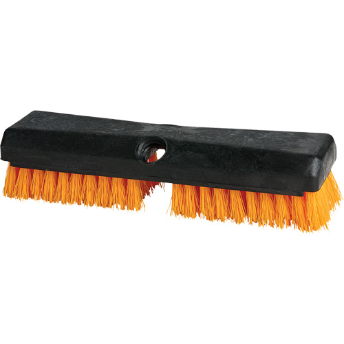 Cleaning Brush, 10" L, Polypropylene Bristles, Black/Red