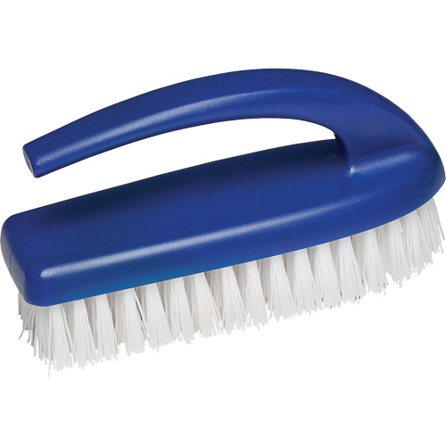 Iron-Style Brush, 6" L, Polypropylene Bristles, Blue