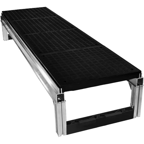 FOUNDATION™ Smooth Modular Aluminum Work Platform Kit, 18" W x 72" D, 400 lbs. Capacity, All-Welded