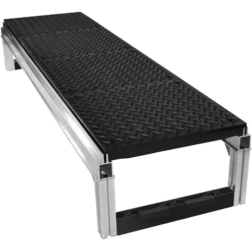FOUNDATION™ Diamond-Plate Traction Modular Aluminum Work Platform Kit, 18" W x 72" D, 400 lbs. Capacity, All-Welded