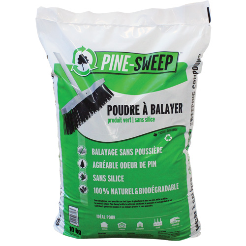 Composé de balayage biodégradable Pine Sweep, Bag, 22 lbs. (10 kg)