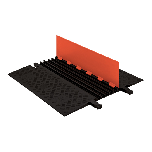 Guard Dog® Low Profile ADA/DDA Cable Protector, 5 Channels, 36" L x 33.3" W x 1.25" H