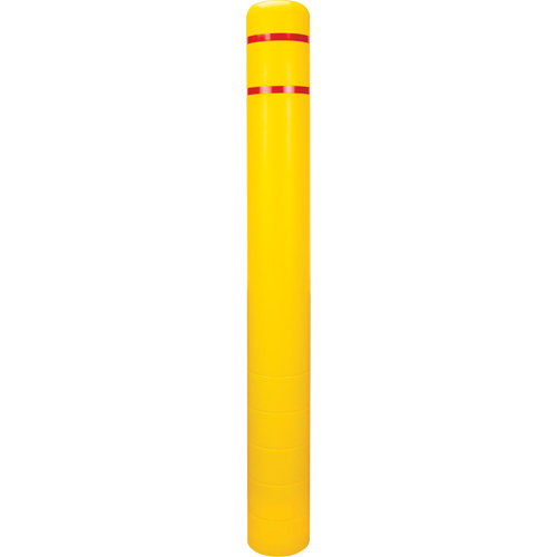 Polyethylene Bollard Cover, 6-5/8" Dia. x 60" L, Red/Yellow