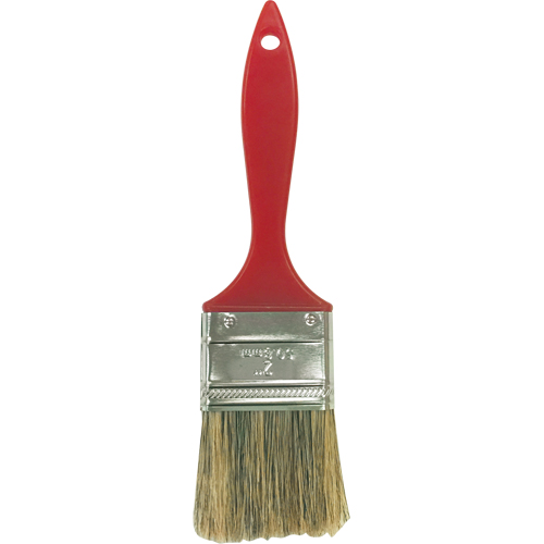 Industrial Grey Bristle Paint Brush, Bristle, Plastic Handle, 2" Width