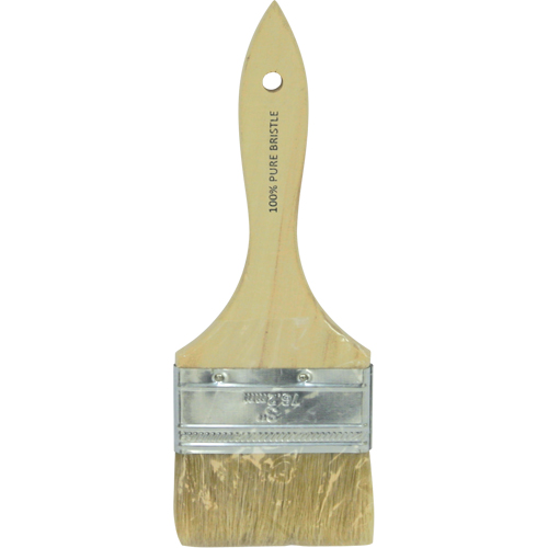 Chip Paint Brush, Bristle, Wood Handle, 3" Width