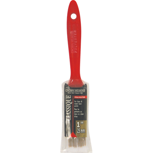 Classic Paint Brush, Polyester, Plastic Handle, 1" Width