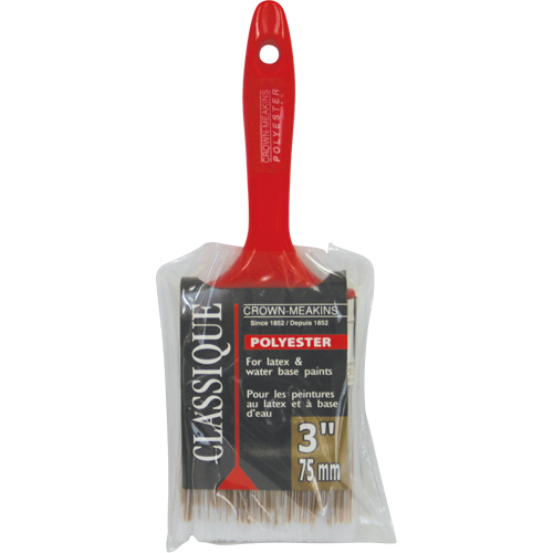 Classic Paint Brush, Polyester, Plastic Handle, 3" Width