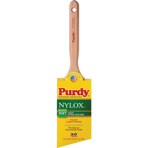 Nylox™ Glide Paint Brush, Nylon, Wood Handle, 3" Width