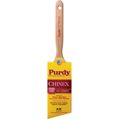 Chinex Glide Angular Trim Brush, Black China, Wood Handle, 2-1/2" Width
