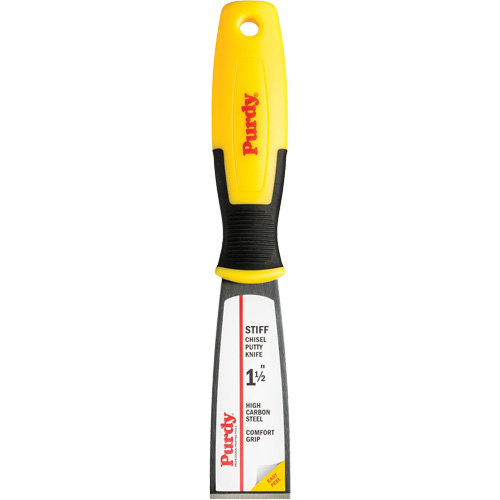 Contractor Stiff Putty Knife, 1-1/2", High-Carbon Steel Blade
