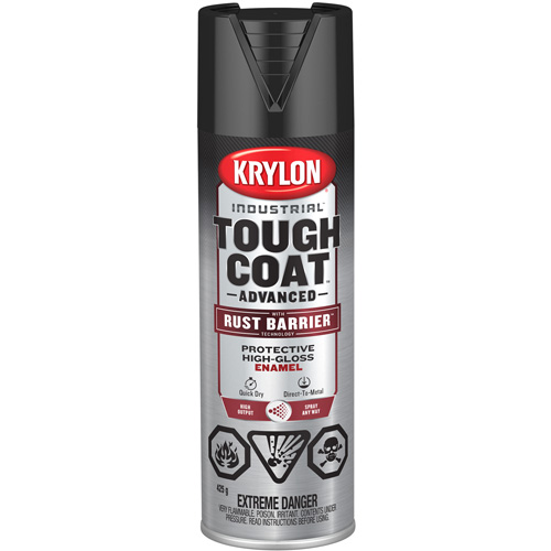 Tough Coat Advanced Paint with Rust Barrier™ Technology, Black, High-Gloss, 425 g, Aerosol Can