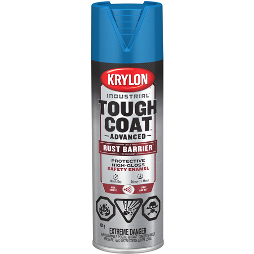 Tough Coat Advanced Paint with Rust Barrier™ Technology, Safety Blue, High-Gloss, 425 g, Aerosol Can