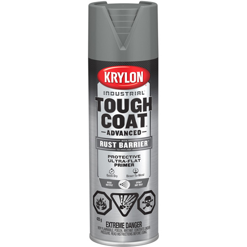 Tough Coat Advanced Primer with Rust Barrier™ Technology, Grey Primer, Ultra-Flat, 425 g, Aerosol Can