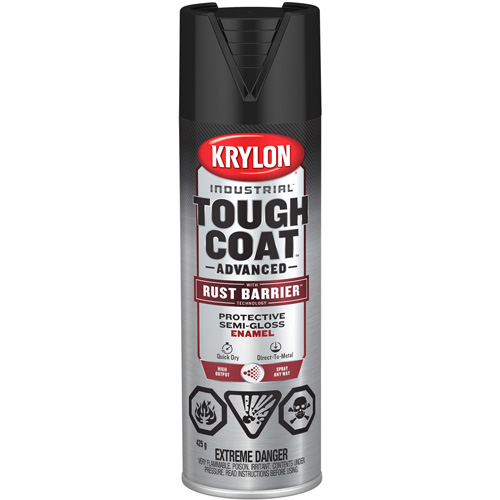 Tough Coat Advanced Paint with Rust Barrier™ Technology, Black, Semi-Gloss, 425 g, Aerosol Can