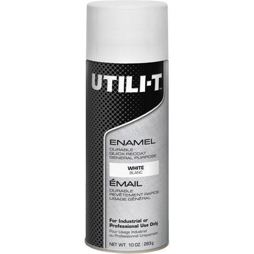UTILI-T™ General Purpose Enamel Spray Paint, White, Gloss, 10 oz./283 g, Aerosol Can