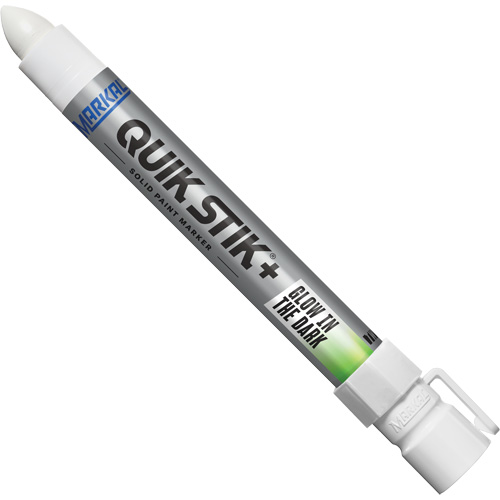 Quik Stik+ Glow In The Dark Premium Paint Marker, Solid Stick, White