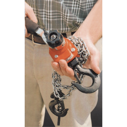 Series 602 Mini Ratchet Lever Hoist, 5' Lift, 550 lbs. (0.275 tons) Capacity, Steel Chain - Lever Chain Hoist - LS706