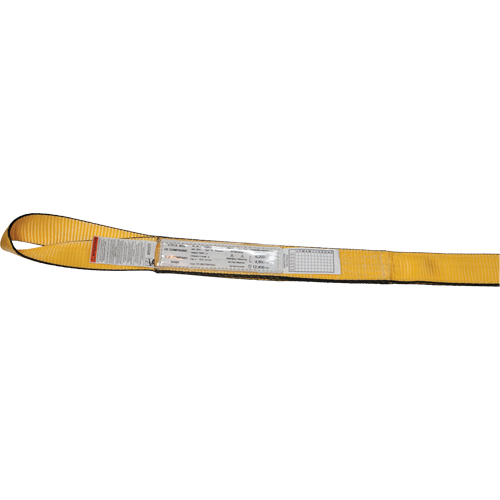Polyester Web Sling, Double Ply, Twisted Eye, Type 4, 6" W x 12' L, 16500 lbs. Vertical Cap. - Polyester Web Sling - LU986
