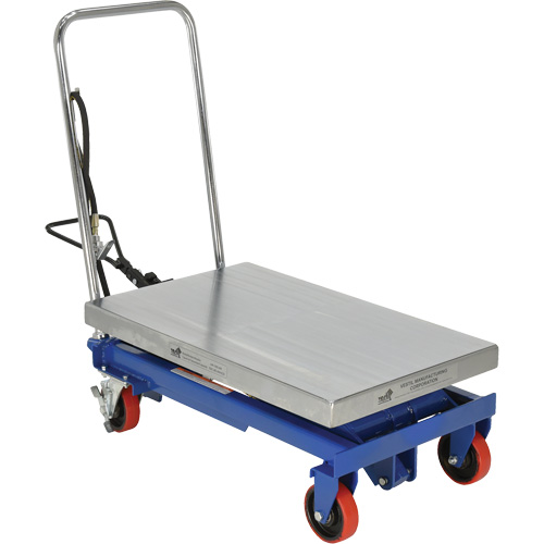 Pneumatic Hydraulic Scissor Lift Table, Steel, 32-1/2" L x 19-3/4" W, 1000 lbs. Cap. - Pneumatic Hydraulic Lift Table - LV469