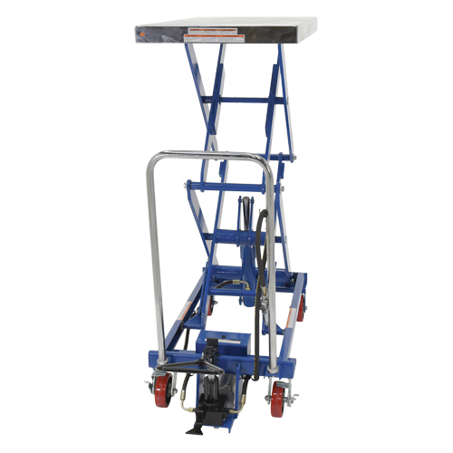 Pneumatic Hydraulic Scissor Lift Table, Steel, 35-1/2" L x 20" W, 800 lbs. Cap. - Pneumatic Hydraulic Lift Table - LV478