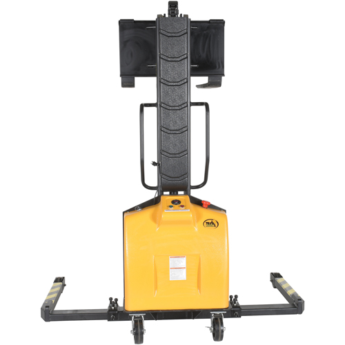 Narrow Mast Powered Lift Stacker, Electric Operated, 1500 lbs. Capacity, 118" Max Lift - Fork Lift Stacker - LV585