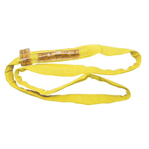 Polyester Round Sling, Yellow, 2-1/2" W x 3' L, 9000 lbs. Vertical Load