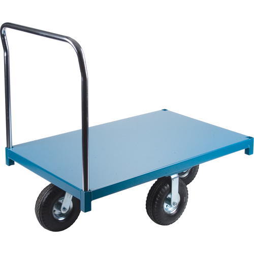 Heavy-Duty Platform Truck, 48" L x 24" W, 1200 lbs. Capacity, Pneumatic Casters