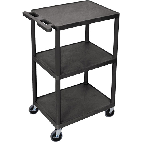 Utility Cart, 3 Tiers, 18" x 40" x 24", 400 lbs. Capacity