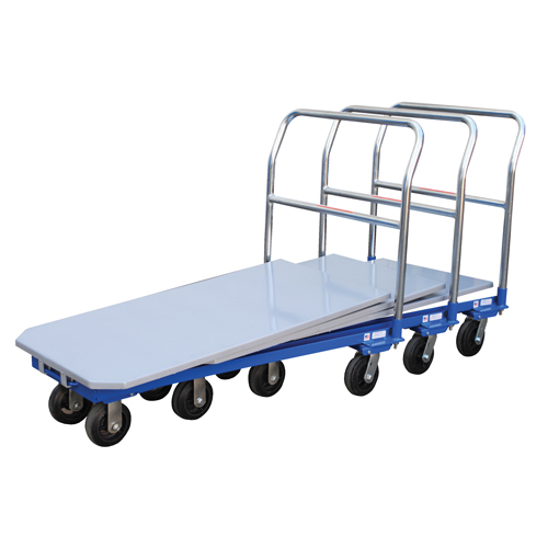 Platform Cart, 48" L x 24" W, 1500 lbs. Capacity, Mold-on Rubber Casters - Steel Platform Truck - MF987
