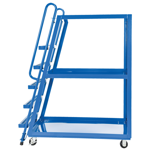 Stock Picking Cart, Steel, 27-7/8" W x 56-1/8" D, 3 Shelves, 1000 lbs. Capacity - Stock Picking Cart - MF991