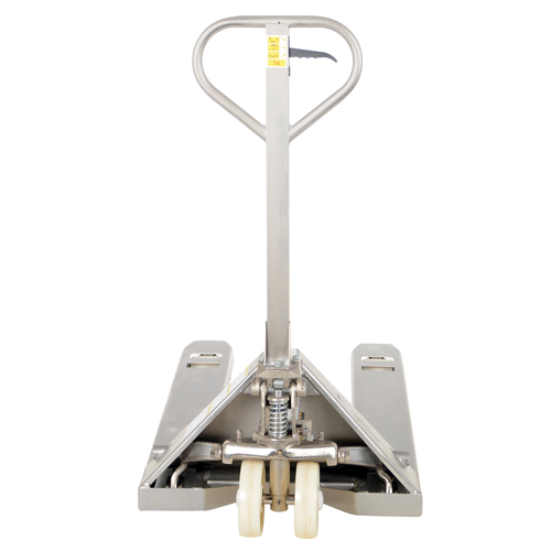 Pallet Truck, Stainless Steel, 48" L x 27" W, 5500 lbs. Capacity - Hydraulic Pallet Truck - MF998
