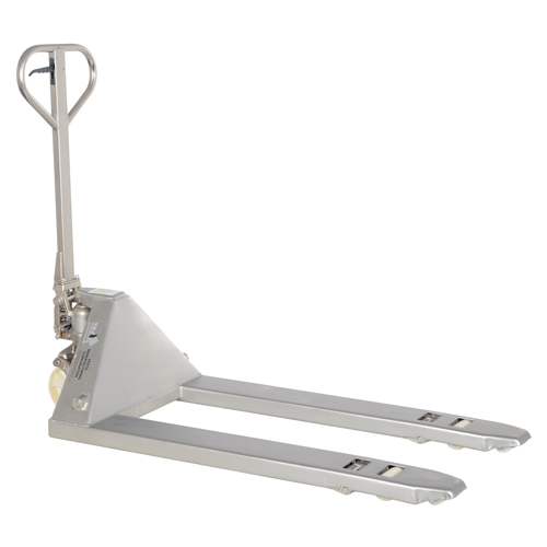 Pallet Truck, Stainless Steel, 48" L x 27" W, 5500 lbs. Capacity - Hydraulic Pallet Truck - MF998
